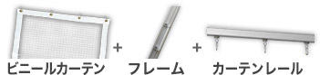 フレーム付きビニールカーテンセット