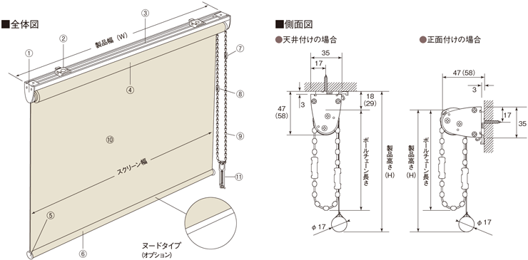 マイテックループ小窓 ロールスクリーン トーソー(TOSO)｜ロール